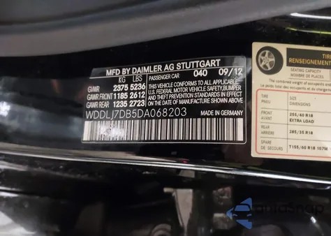 2013 Mercedes-Benz Cls 550 z USA, uszkodzony, nr VIN WDDLJ7DB5DA068203